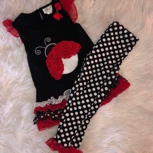 Emily Rae toddler lady bug matching set